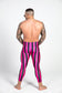 back pink striped leggings
