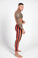 right side red striped leggings