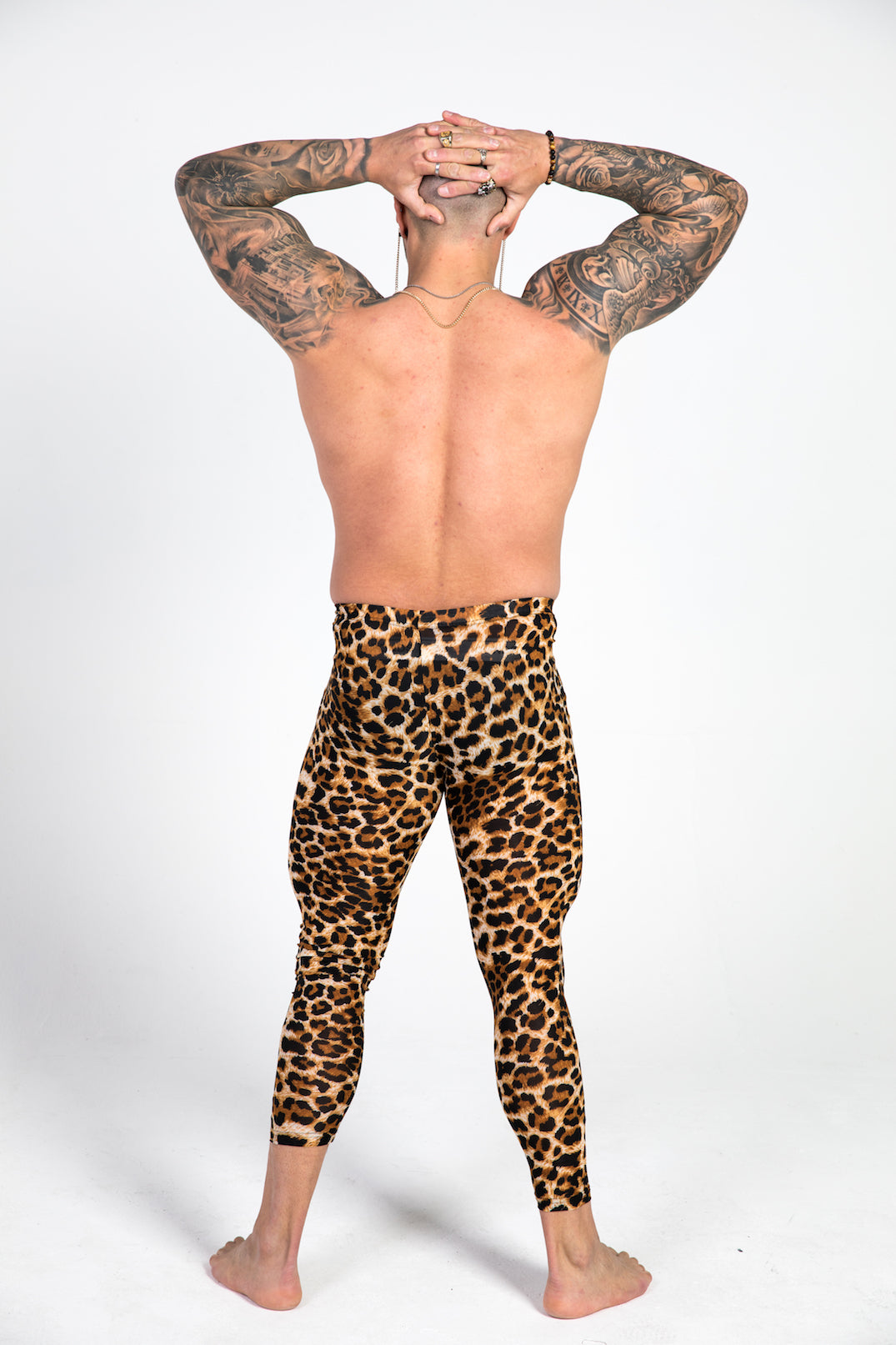 back leopard print leggings