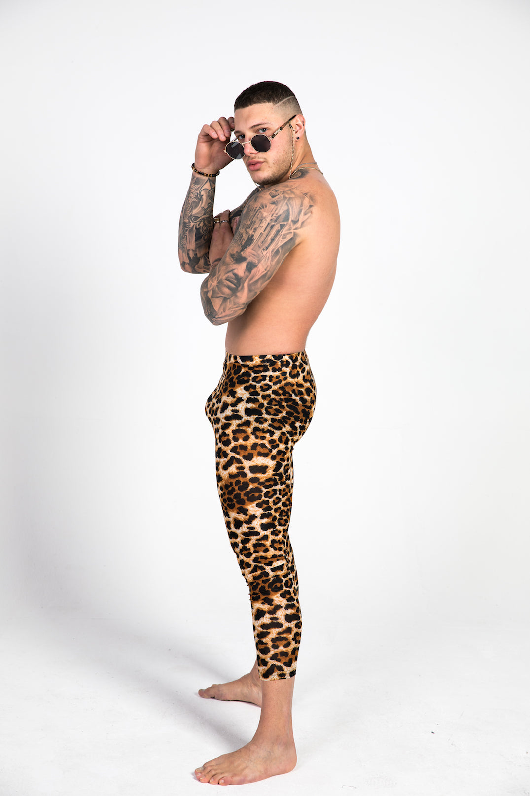 left side leopard print leggings