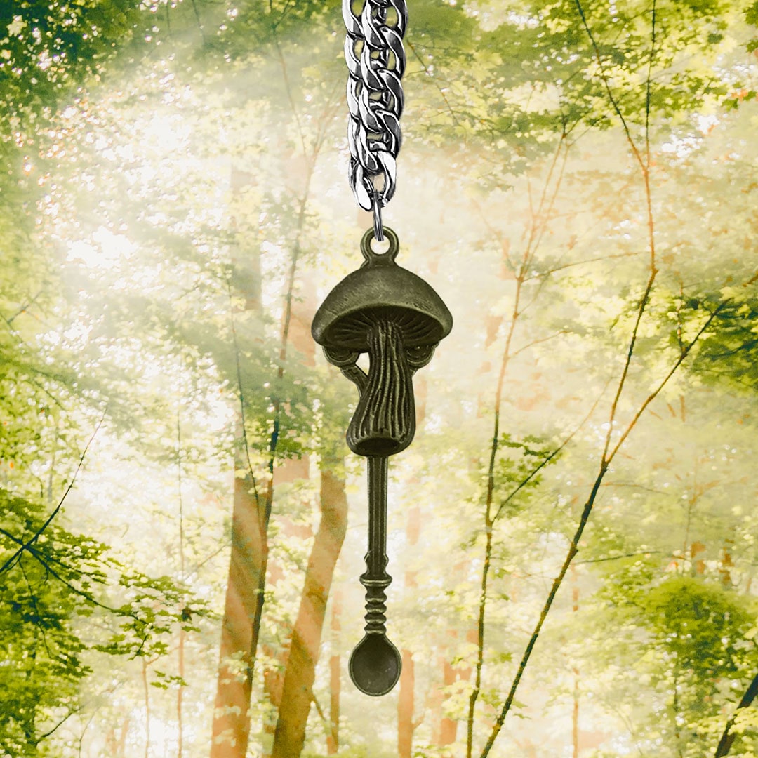Magic Mushroom Spoon Necklace