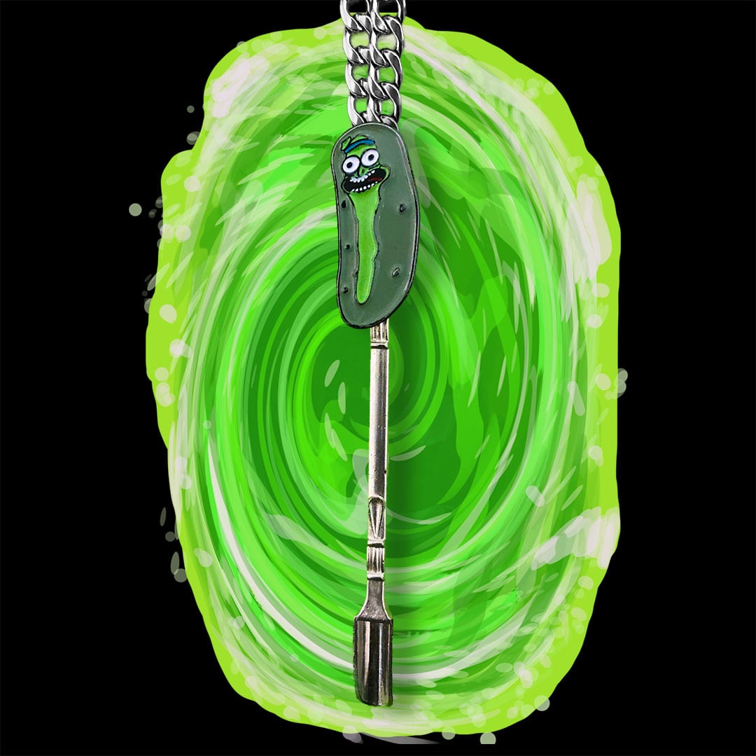 Pickle Rick Spoon Necklace